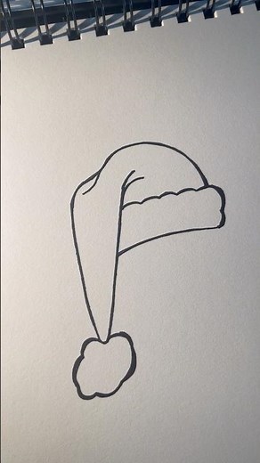 Easy way to draw a santa hat🎅 #art #viral #christmas #christmasdrawingideas #drawing