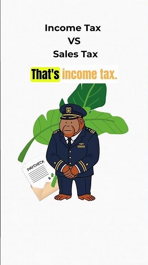 Monkey Explains Income and Sales Tax🍌...#shorts #money