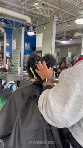 She cut off her entire ponytail… #bigchopjourney #hair