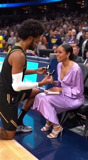 The Sweetest Courtside “Yes” Ever 💍 #Basketball