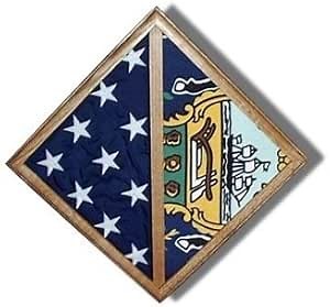 Amazon.com - 2 Flag Display Case, Will Hold 2 Flags Size 5 Ft X 9.5 Ft - The Case is a Great Case to Present American Burial Flag and a Unit Flag - Great Gift for Military Personal - Display Stands