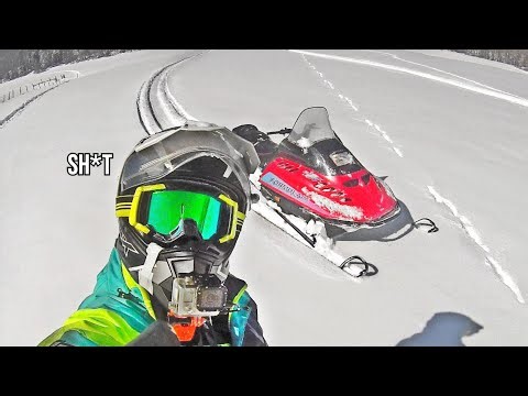 Snowmobile Riding After a Snow Storm (LOTS OF ISSUES)