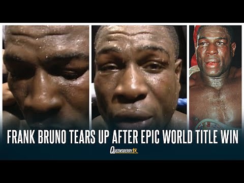 Frank Bruno EMOTIONAL interview after FINALLY becoming WORLD CHAMP - thanks Frank Warren & Don King
