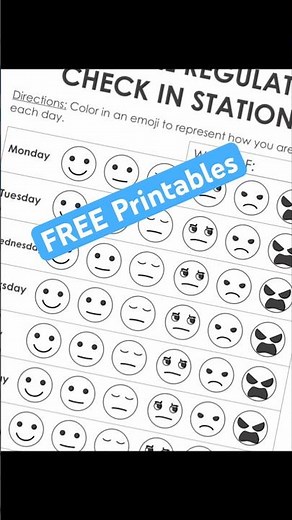 Free emotional regulation printables