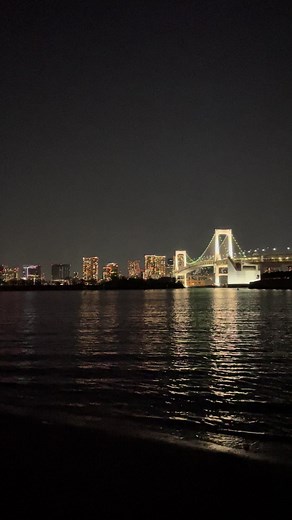お台場海浜公園での美しい夜景