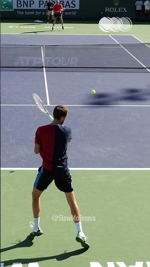 Forehand Compilation - Daniil Medvedev Slow Motion Back View 1 #Shorts