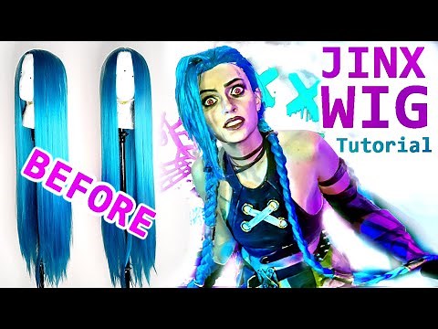 Create a New Hairline with HOT GLUE! JINX (Arcane) Wig Styling!