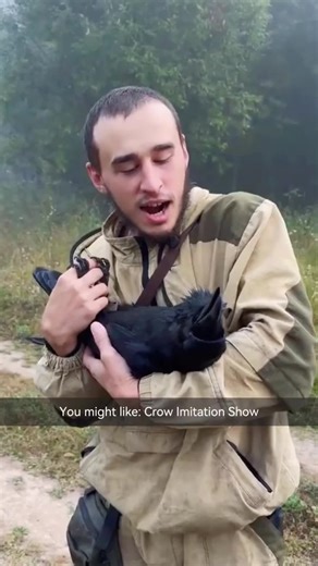 Perfect Imitation by a Crow: An Adorable Interaction