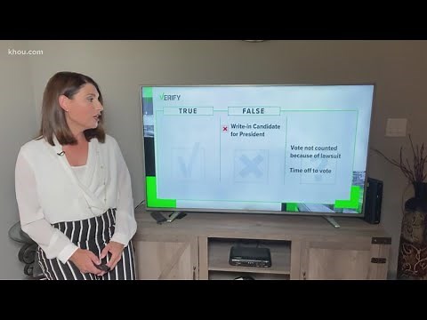 VERIFY: What to know about write-in candidates, voting early
