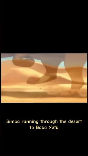 Simba running through the desert to Baba Yetu #lionking #babayetu #thelionking #choirsong