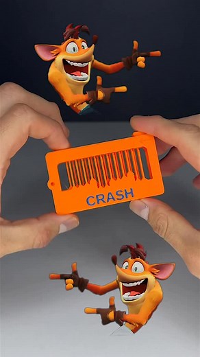 3D Printed Crash Bandicoot Musical Fidget STL: https://makerworld.com/models/1492688 | MIND 2 MAKE