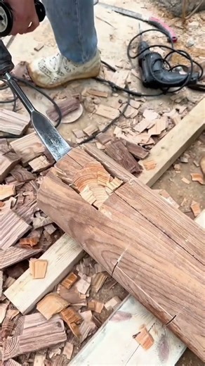 Carving and shaping wood using an electric chisel for detailed woodworking projects