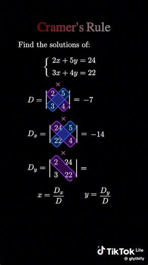 Cramer's rule #matrices