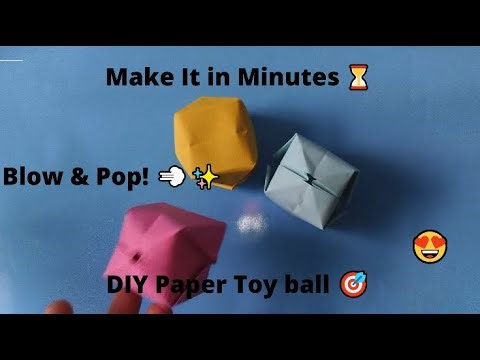 “DIY Paper Cube Ball – So Satisfying! 📦💨”#easy#diy#Childhood Paper Ball