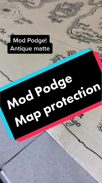 How to Protect Your Maps with Mod Podge | Cartography Tips