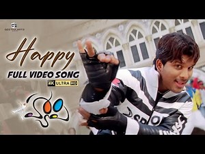 Happy Title Full Video Song | 4K | Happy Telugu Video Songs | AlluArjun, Genelia, Yuvan Shankar Raja