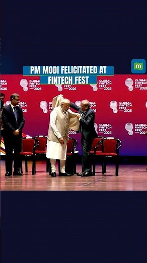 PM Modi Felicitated At Global Fintech Fest 2026 In Mumbai