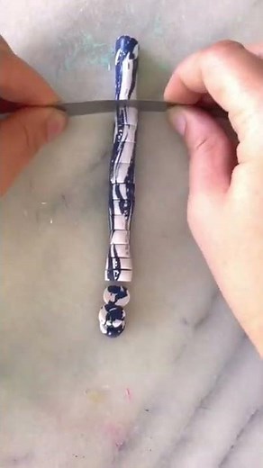 Easy polymer clay marble earrings #shorts #polymerclay