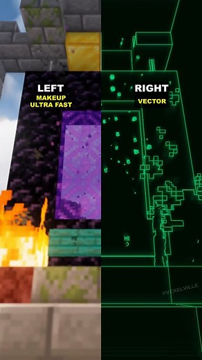VexelVille - Minecraft Shaders | Choose your Minecraft shaders 🔥 Comparing two Minecraft shaders, featuring best performance vs line graphics. Left is MakeUp - Ultra Fast... | Instagram