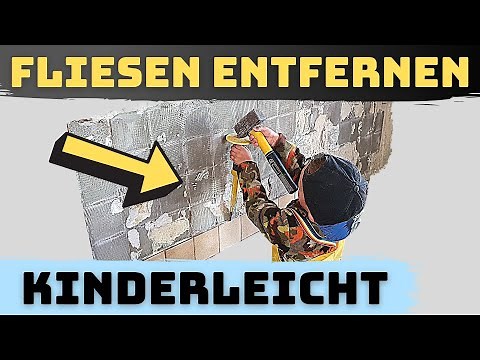 Fliesen entfernen - 3 Möglichkeiten (Alte Fliesen wegstemmen / runterschlagen + Wand verputzen)