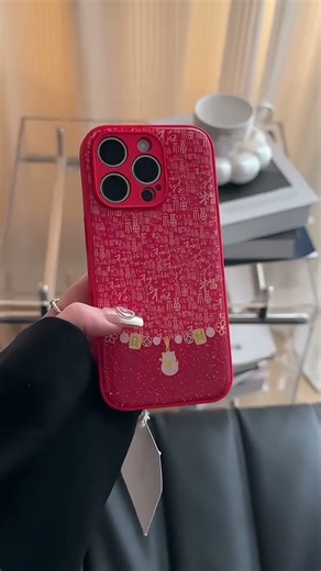 New Year Red Full Screen of Fortune Metallic Paint Hydrogel Anti-drop Case #PhoneCase #girlystyle