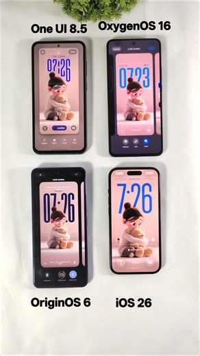 One UI 8.5 or OxygenOS 16 or OriginOS 6 or iOS 26 Lock Screen Customization ?