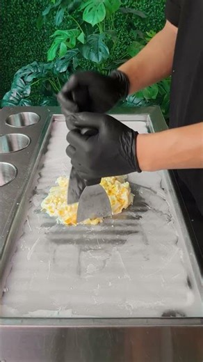 Refreshing Orange Ice Cream Street Dessert #shorts #satisfying #icecream