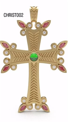 Armenian Cross Pendant (CHRIST002) . . . . . #gemvision #matrix #gemvisionmatrix #matrixgold #matrix9 #armenia🇦🇲 #jewelry #jewellery #armenia #jewelrydesigner #jewellerydesign #jewellerylove #armenian #pendantnecklace #crosspendant #3drendering #trinity #sonofgod #pendant #pendantlight #pendantlights #christian #christisking #jesuschrist #jesus #christ #christianity