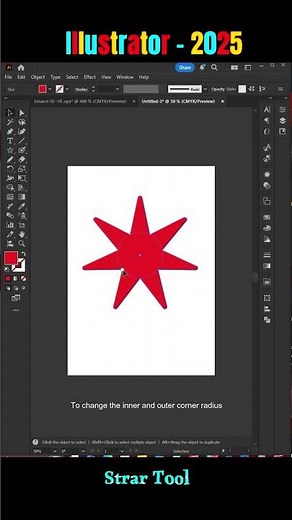 Star Tool Secrets: Create Any Star Shape in Illustrator #shorts #illustrator