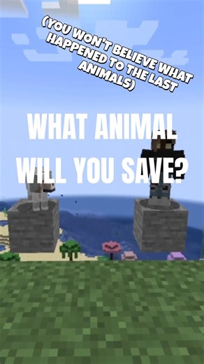 WHAT ANIMAL SURVIVES? #minecraft #shorts #challenge