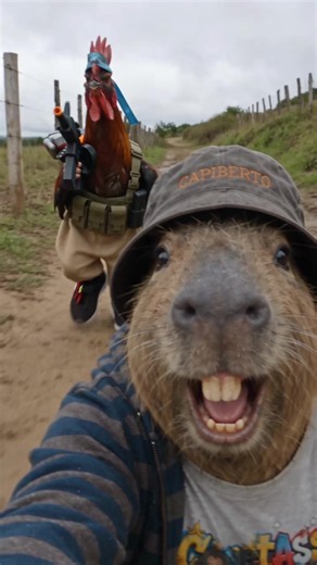 Capibara en la selva — animales locos y humor