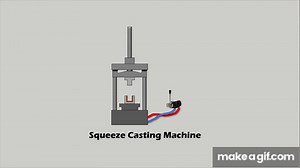 Squeeze Casting | Animation | Working Process | Advantages | Dis-advantages | Applications on Make a GIF