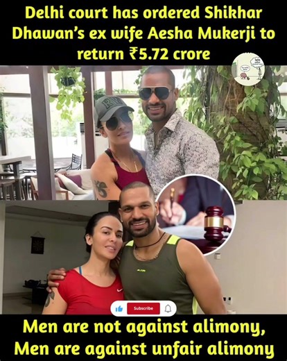 Justice for Gabbar ⚖️🏏 Why Shikhar Dhawan's Ex-Wife Must Return ₹5.72 Crore.#shorts #viral #trending
