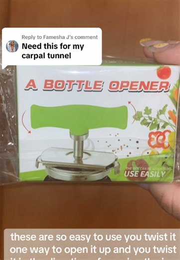 Replying to @Famesha J these are so easy to use you twist it one way to open it up and you twist it in the direction of opening the jar, and it automatically tightens onto the jar lid and grips the lid to twist it open/off #jaropener #kitchengadgets #kitchengadget #bottleopener #tiktokshopcreatorpicks