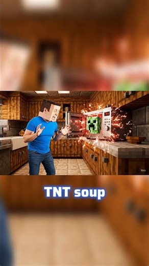 👉 Minecraft IRL: Creeper in the Microwave?! 💥🍲 (TNT Soup Fail)