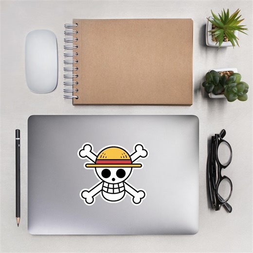 Jolly Roger Anime Pirate Flag Sticker, Straw Hat Skull Bones Protest Decal - Etsy