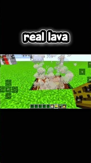 real lava in Minecraft !! #minecraft #trending #gaming #reallava #minecraftshort