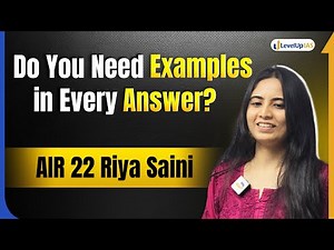 How Many Examples to Use in UPSC Mains Answers? | AIR 22 Riya Saini