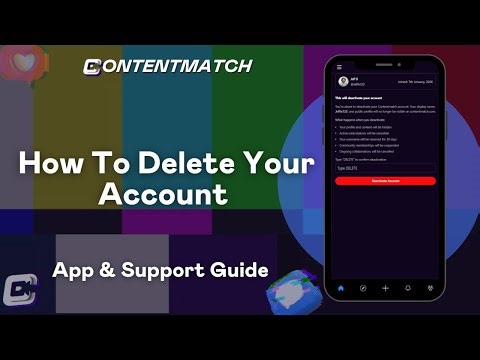 How To Delete Your Account On ContentMatch
