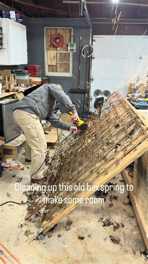 I couldn’t save anything off this old box spring due to mold. #sustainability #woodscraft #woodwork