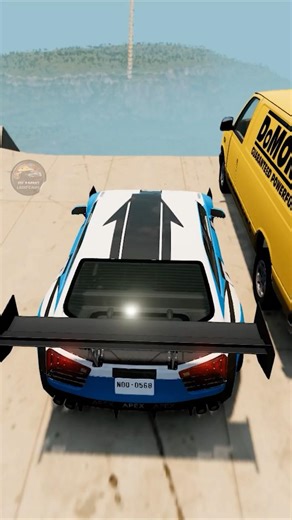 Cars vs Mega ramp #beamngdrive #crashdrive #beamngcrash #shorts