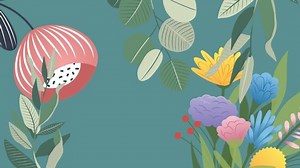 Animation Flowers Leaves Moving On Green Stock Footage Video (100% Royalty-free) 1087606136 | Shutterstock