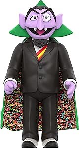 Super7 Supersize Sesame Street Count von Count - 16" Sesame Street Action Figure with Fabric Clothing Classic TV Show Collectibles and Retro Toys