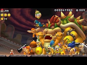 New Super Mario Bros U - All Boss Battles
