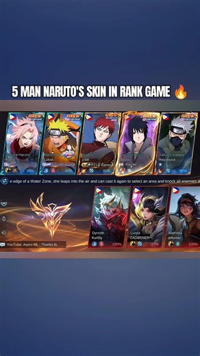 5 man naruto skins in rank game 🔥🤯