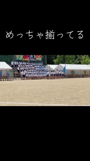 体育祭 応援歌：手の動きが揃った青組の応援（短尺動画）