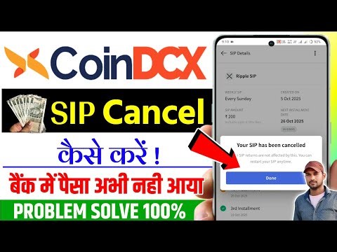 How to withdraw money after cancelling SIP in Coindcx, How to withdraw money bitcoin SIP