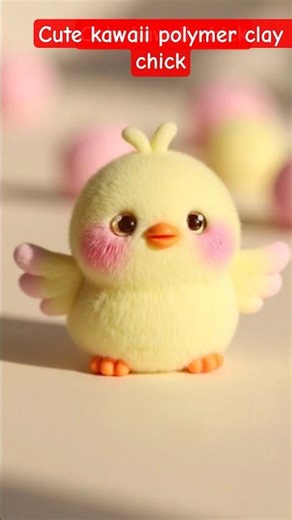 cute kawaii polymer clay chick#DreamScreenAI