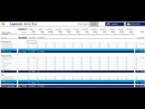 FULL TUTORIAL MEMBUAT LAPORAN ARUS KAS | FREE TEMPLATE