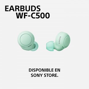 ¡Lanzamiento exclusivo, nuevos Earbuds WF-C500! Fáciles de transportar y conectar, con carga rápida, control de un solo lado y hasta 20hs de batería. Cómpralos hoy en el Sony Store Online. | Sony México